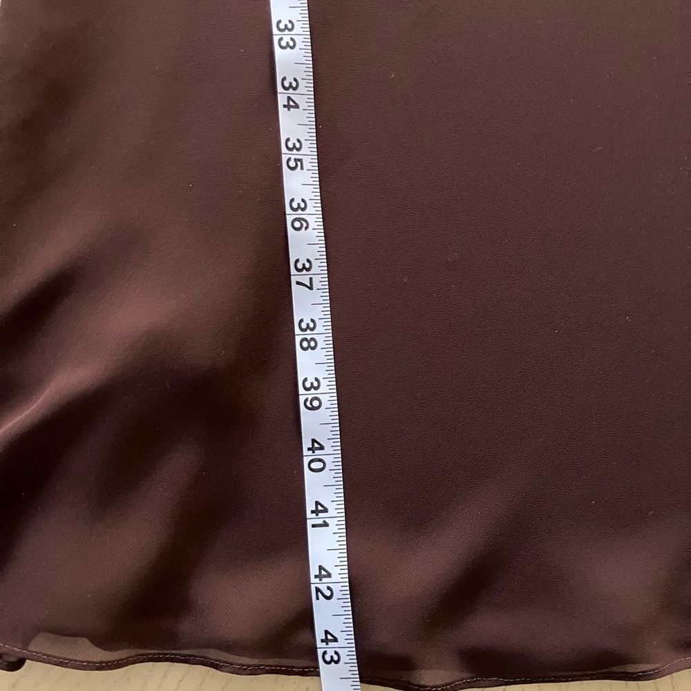 Liz Claiborne Deep Brown V-neck Bell Sleeve Cocktail Midi Dress Size 10 - Picture 9 of 11